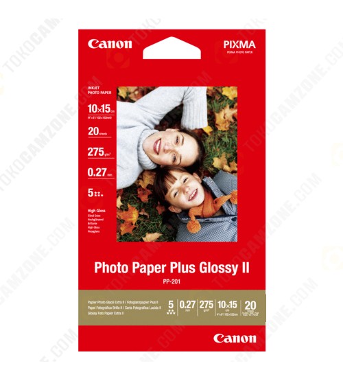 Canon Photo Paper Plus Glossy II PP-201/4x6 (20 Sheets)